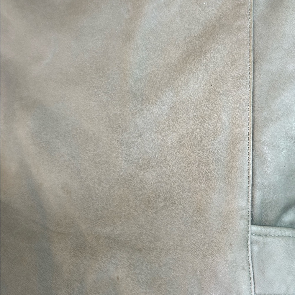 ALLSAINTS Women's Balfern Leather Biker Jacket in Soft Sage Size 6 - Picture 9 of 16